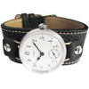 Fluco Vigo Riveted Cuff Black Leather Watch Strap-Holben's