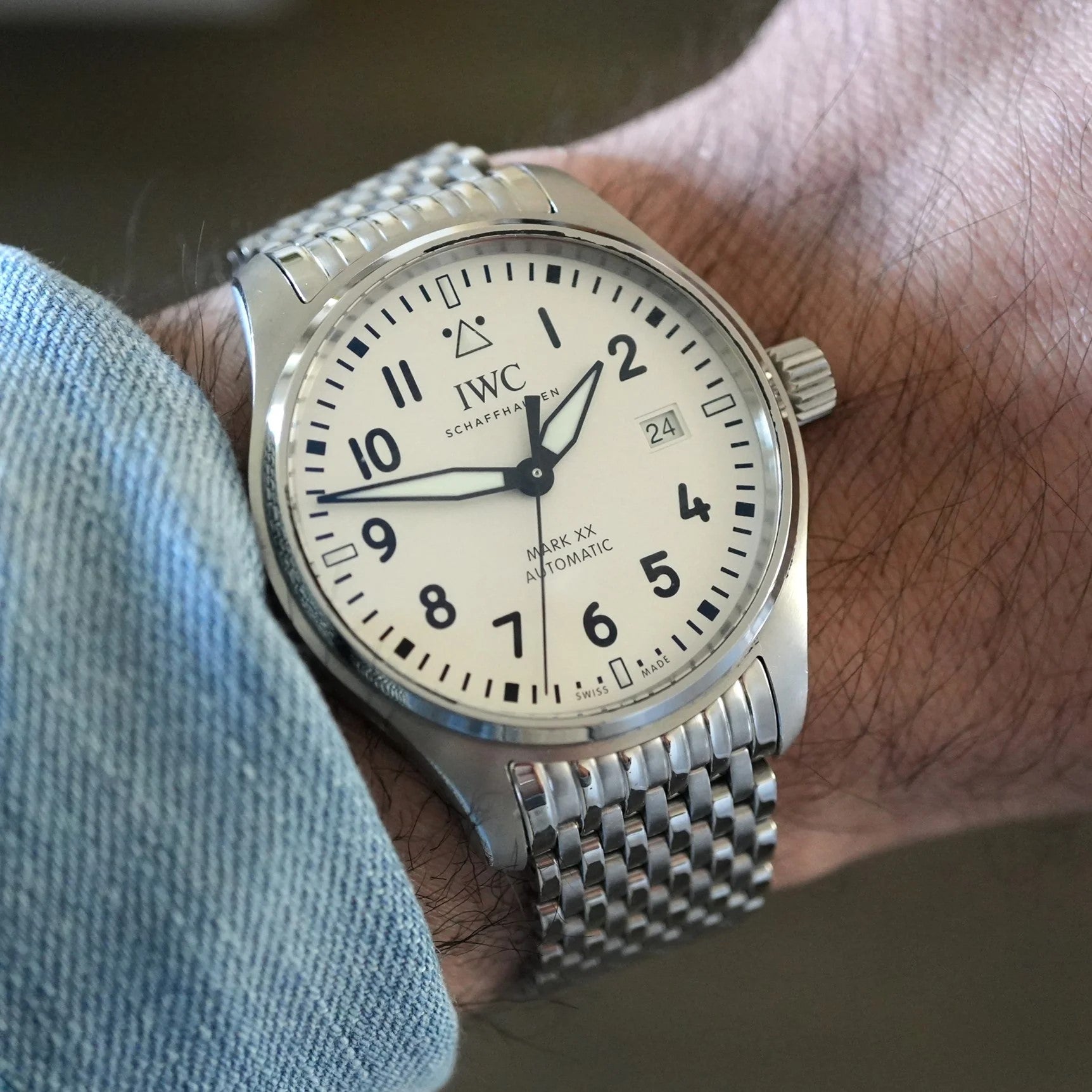 Forstner 11-Row Beads of Rice Bracelet for IWC Mark XX - Holben's