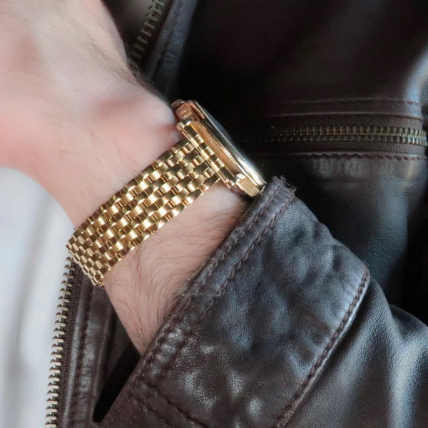 Forstner 7-Row Beads of Rice Gold Watch Bracelet - Holben's