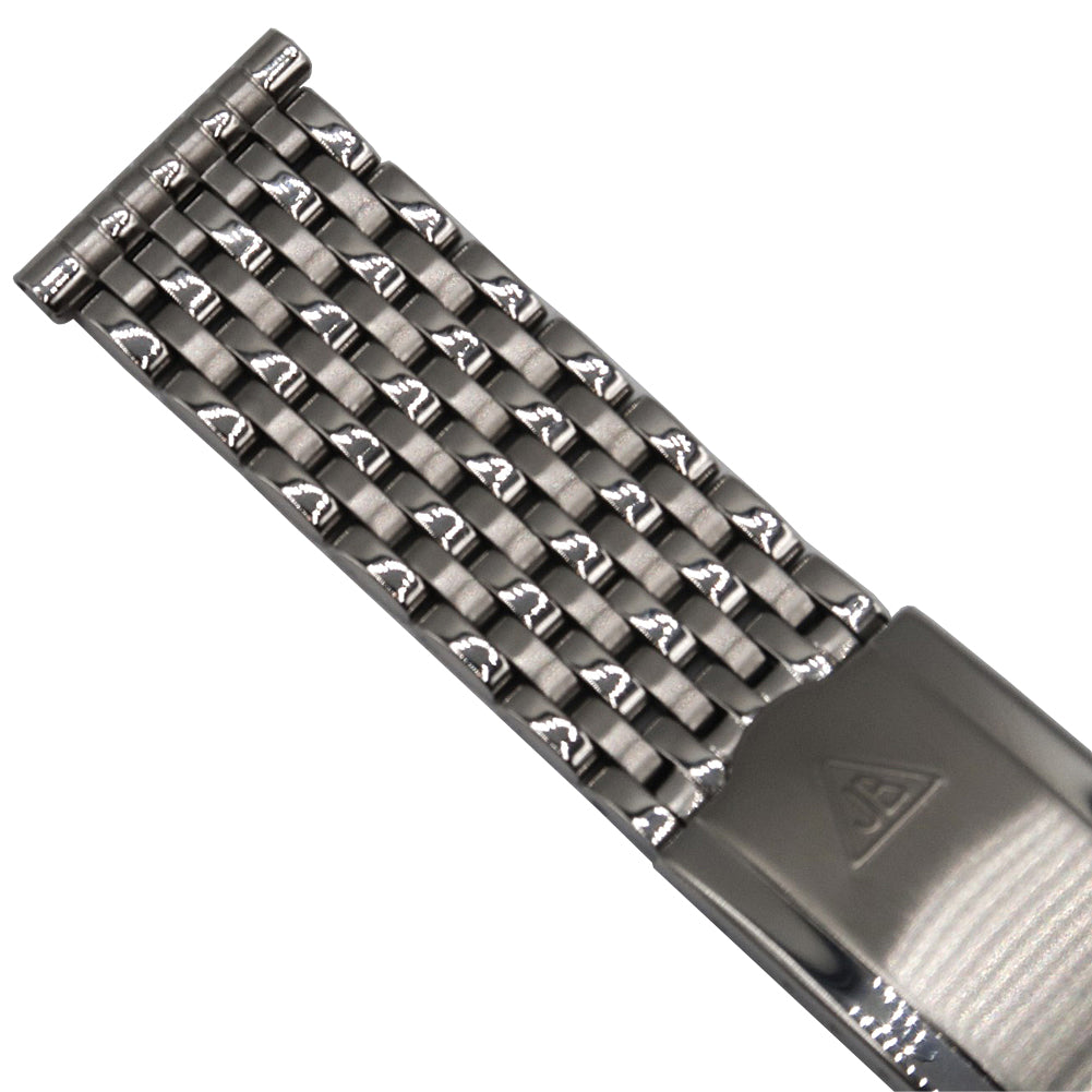 Forstner 9-Row Beads of Rice Stainless Steel Watch Bracelet | Holben's