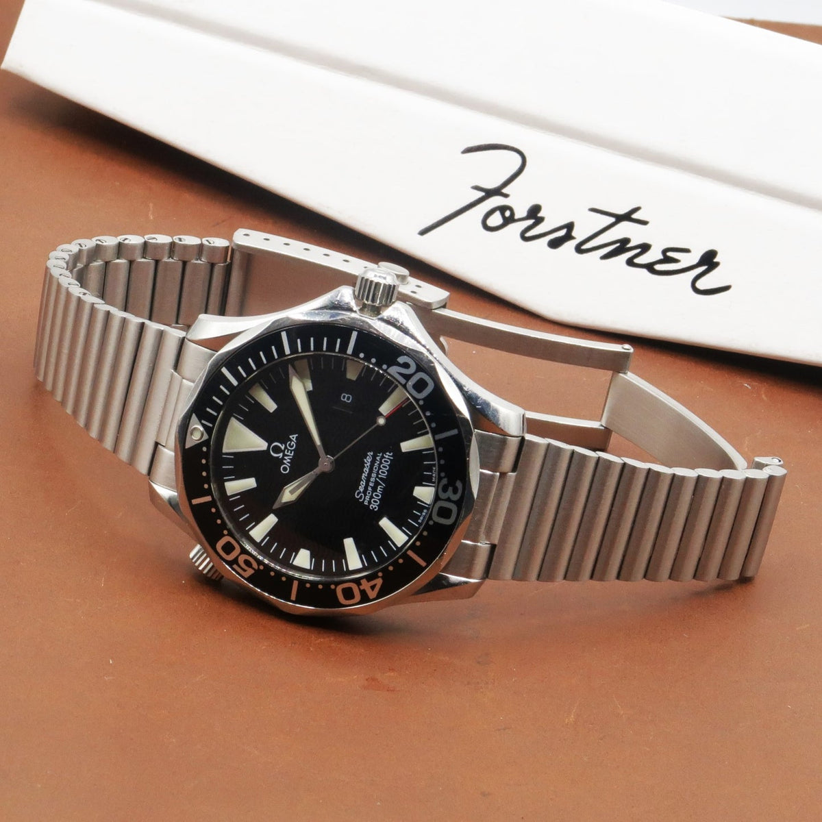 Forstner Barrel Stainless Steel Watch Band Omega Seamaster