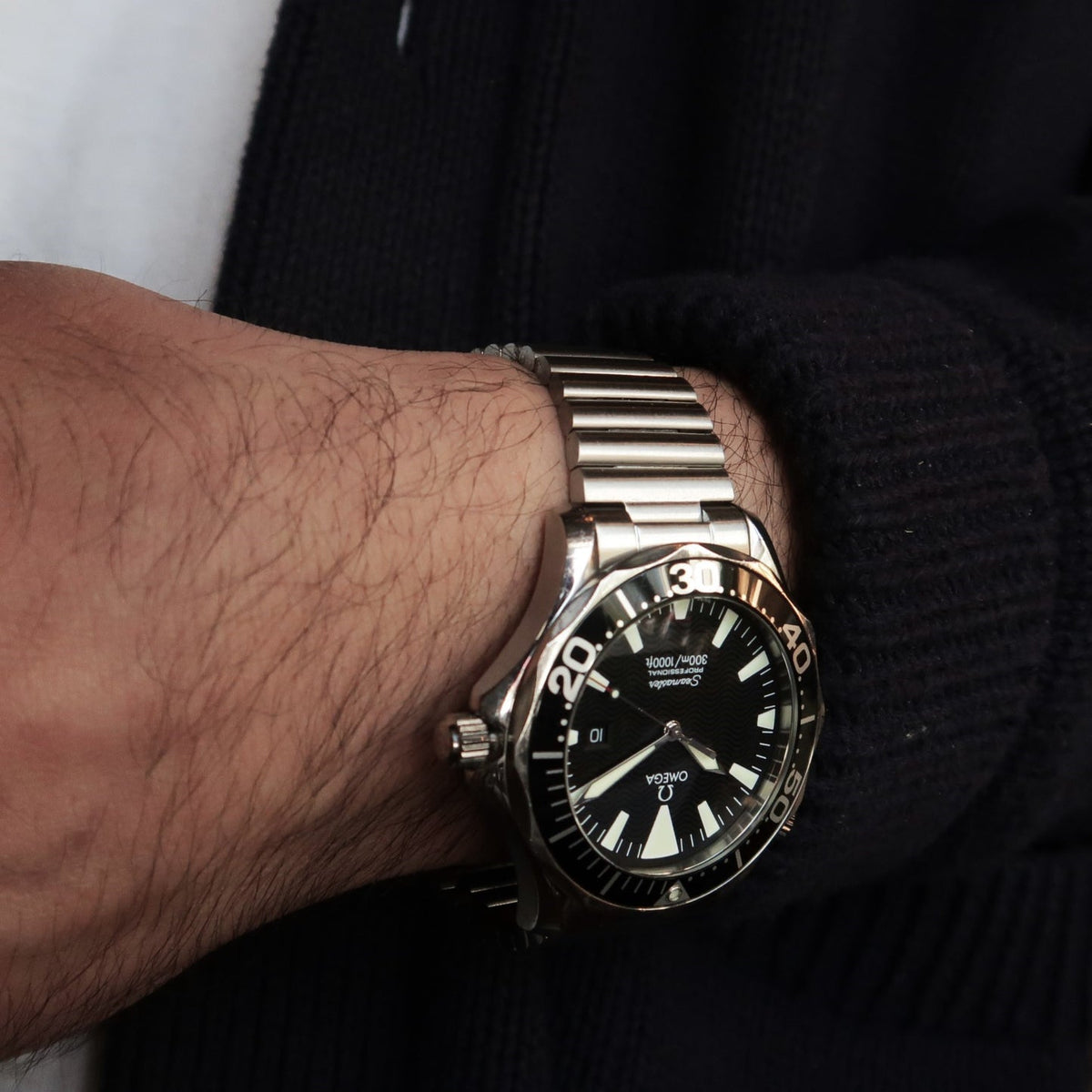 Forstner Barrel Stainless Steel Watch Band Omega Seamaster