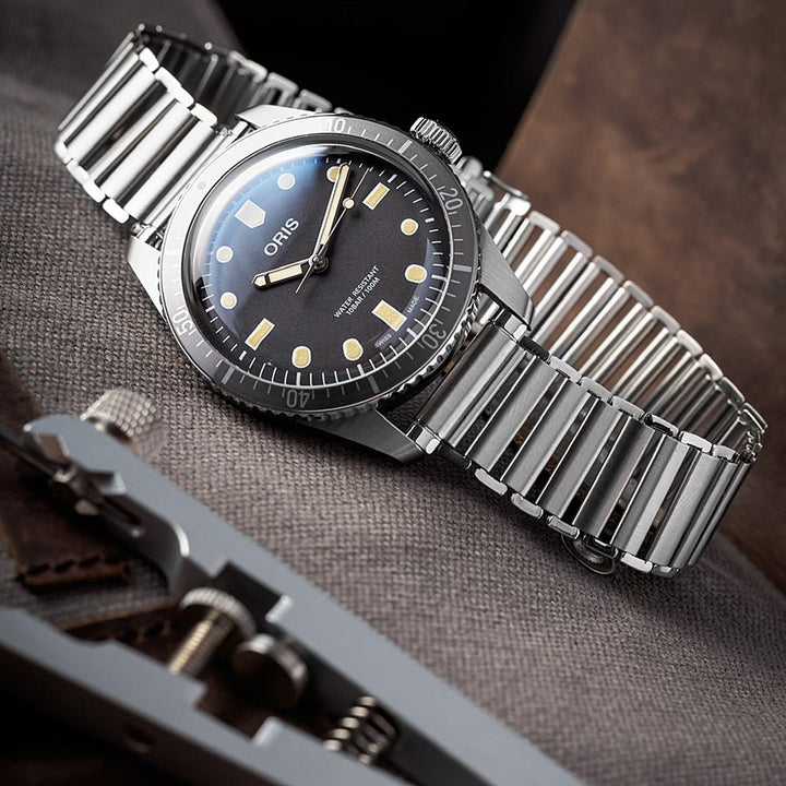 Forstner Klip Bonklip-Style Stainless Steel Ladder Watch Bracelet