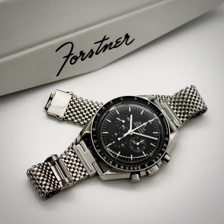 Forstner Komfit Straight-End Stainless Steel Mesh Watch Bracelet - Holben's