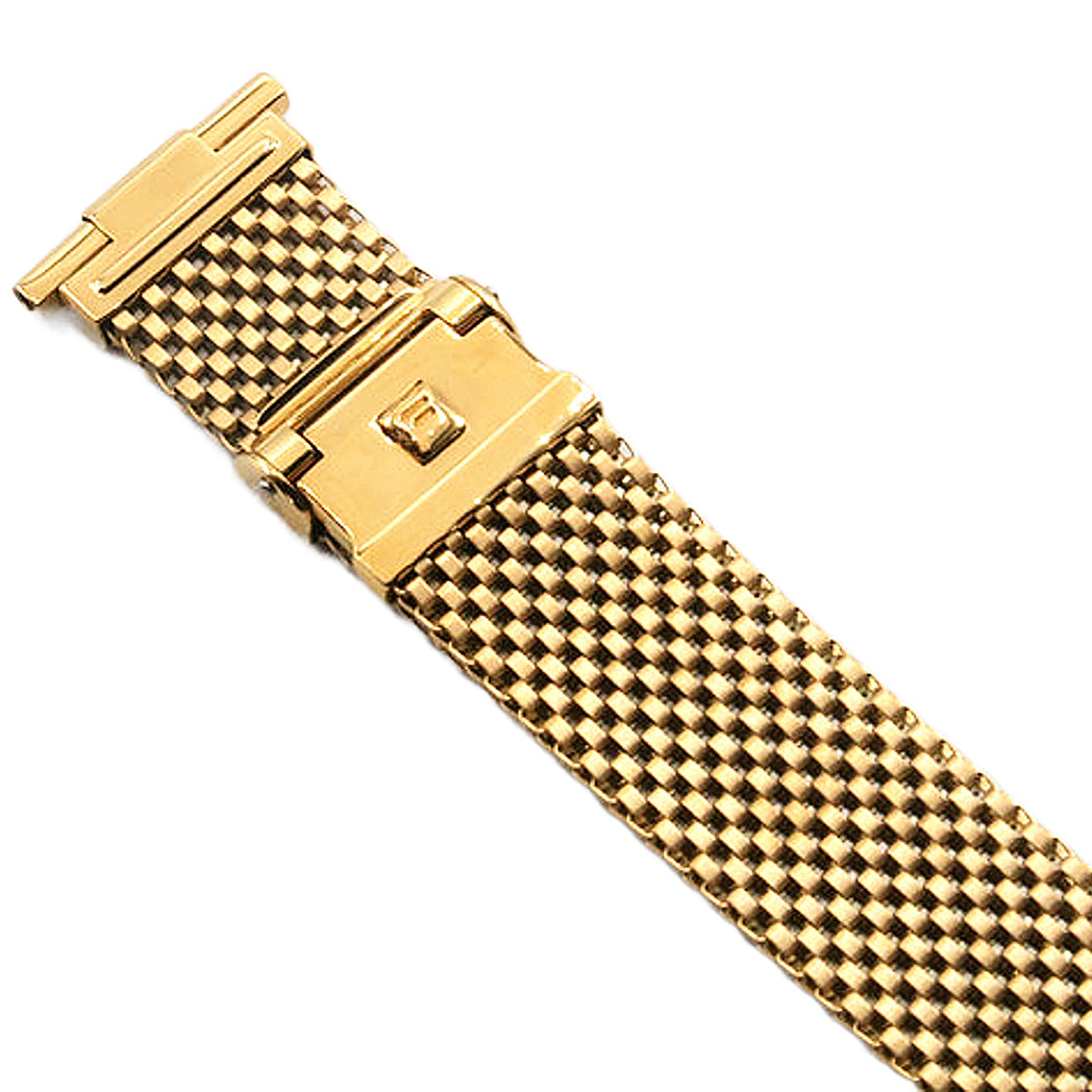 Forstner Komfit Wide Gold-Plated Stainless Steel Watch Bracelet | Holbens