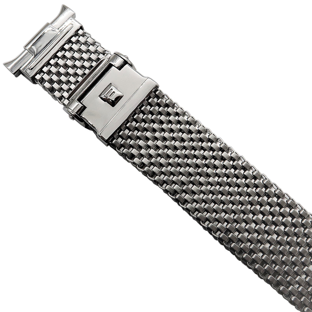 Forstner Komfit JB Wide Horned Stainless Steel Mesh Watch Bracelet | Holbens