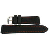 Hadley-Roma MS3345 Silicone Rubber Black Orange Stitch Watch Strap | Holben's