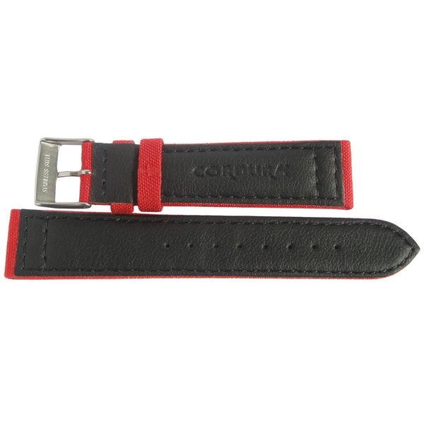 Hadley-Roma MS850 Cordura Red Watch Strap-Holben's Fine Watch Bands