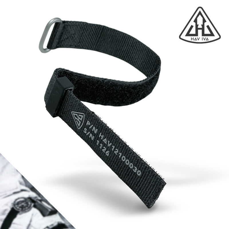 Haveston IVA LOS Hook Loop Black Watch Strap - Holben's Fine Watch Bands