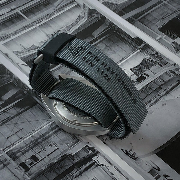 Haveston IVA Lunar Grey Hook Loop Watch Strap - Holben's Fine Watch Bands