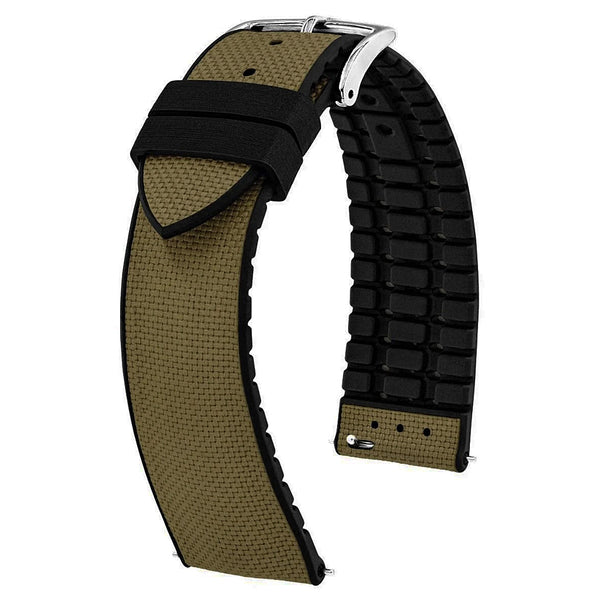 Hirsch Arne Performance Sailcloth Green Watch Strap-Holben's