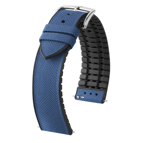 Hirsch Arne Performance Sailcloth Blue Watch Strap | Holben's