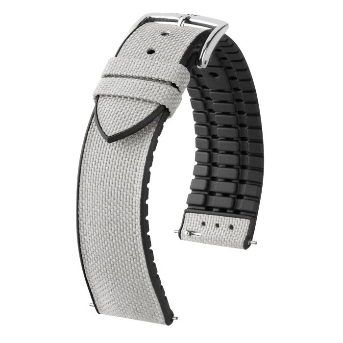 Hirsch Arne Performance Sailcloth Grey Vegan Watch Strap | Holbens