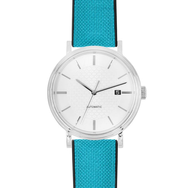 Hirsch Arne Performance Sailcloth Turquoise Vegan Watch Strap | Holben's