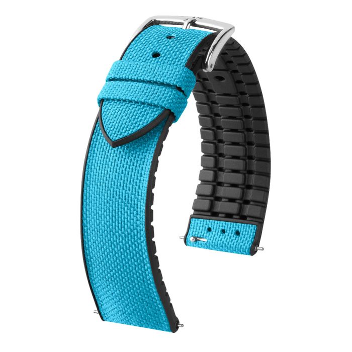 Hirsch Arne Performance Sailcloth Turquoise Vegan Watch Strap | Holben's