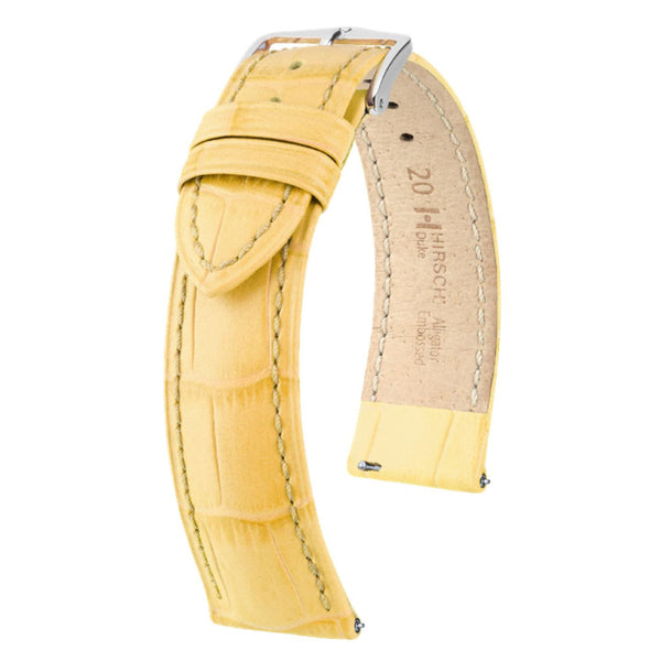 Hirsch Duke Yellow Alligator Leather Watch Strap - Holben's