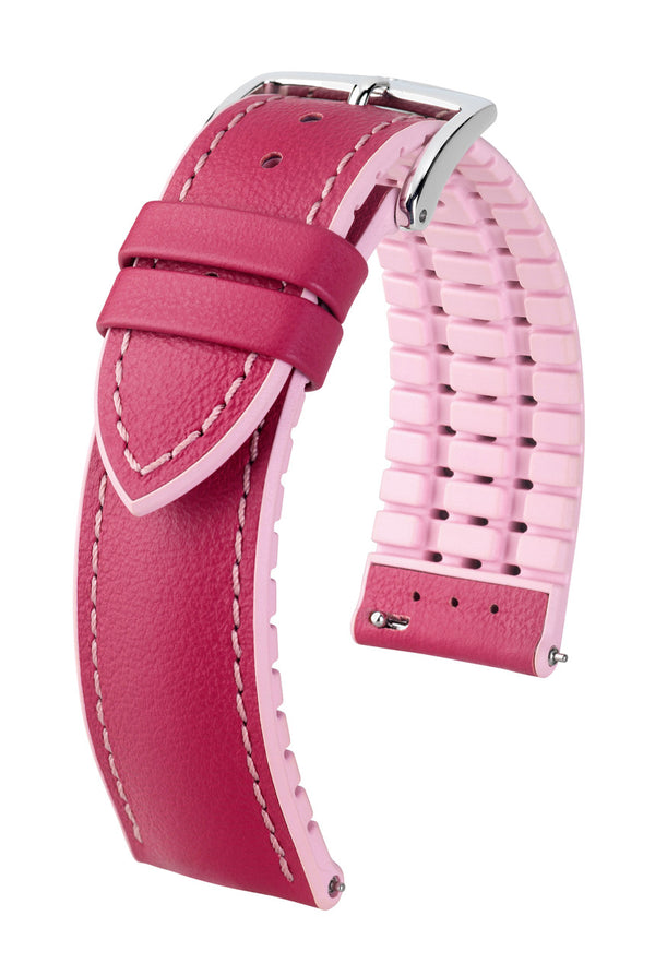 Hirsch Lindsey Performance Pink Leather Watch Strap | Holben's