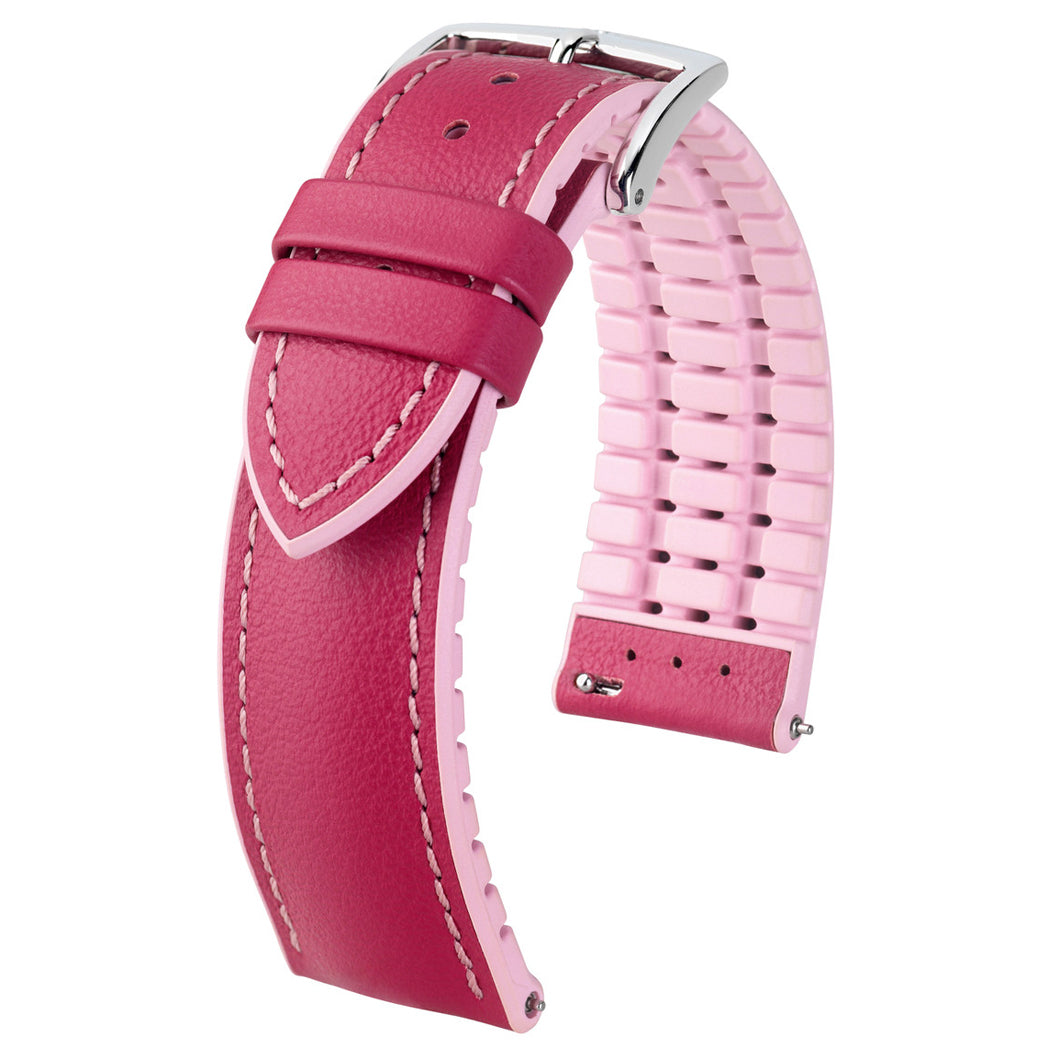 Hirsch Lindsey Performance Pink Leather Watch Strap | Holben's