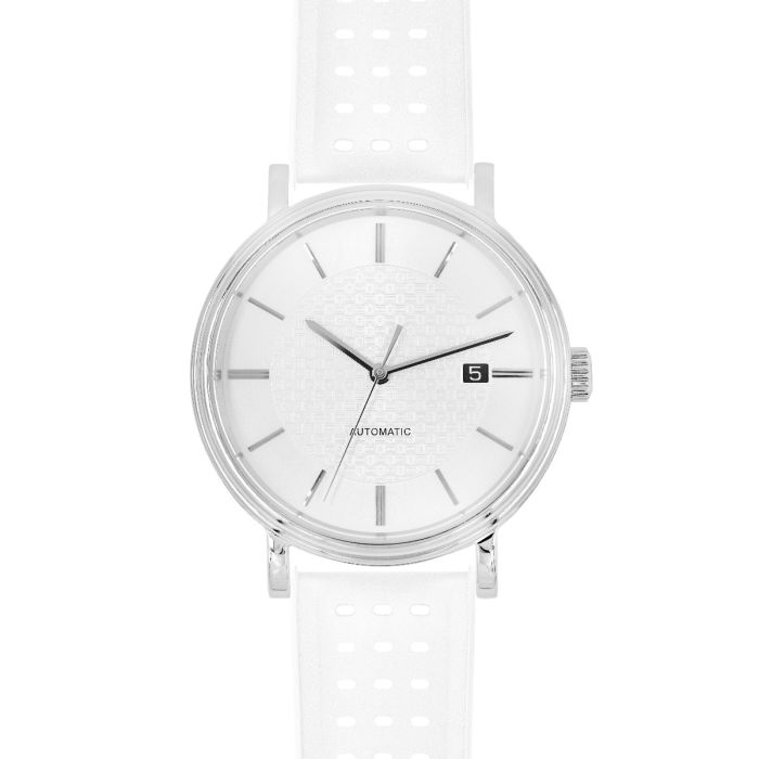 Hirsch Nyad White Rubber Watch Strap | Holben's