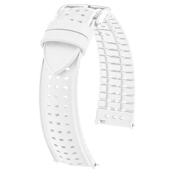 Hirsch Nyad White Rubber Watch Strap | Holben's