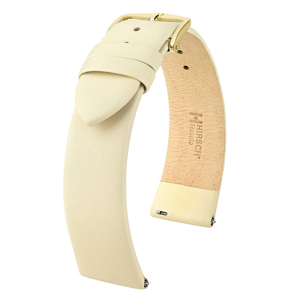 Hirsch Toronto Beige Leather Watch Strap - Holben's