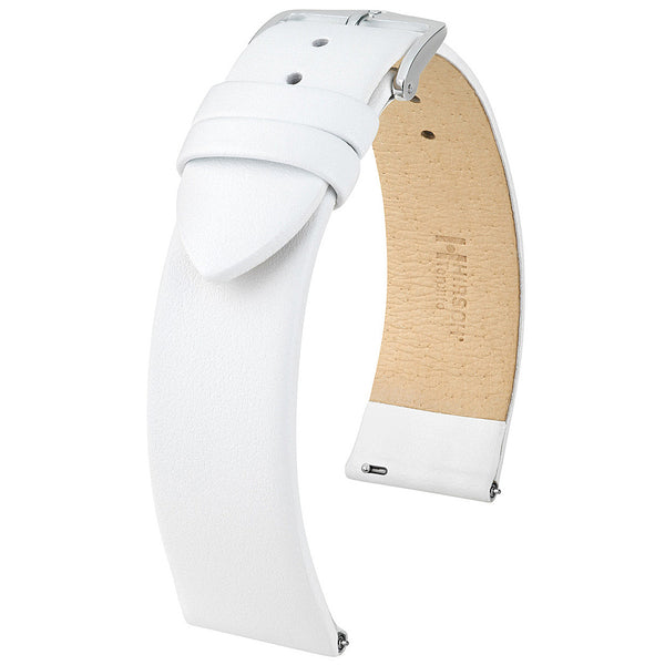 Hirsch Toronto White Italian Leather Watch Strap | Holben's