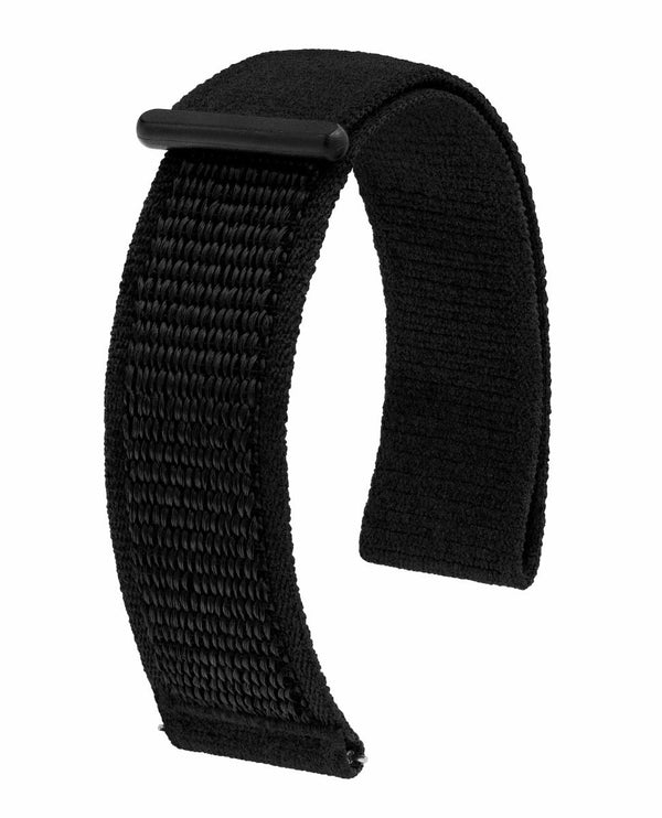 Hirsch Velcro Black Nylon Watch Strap - Holben's