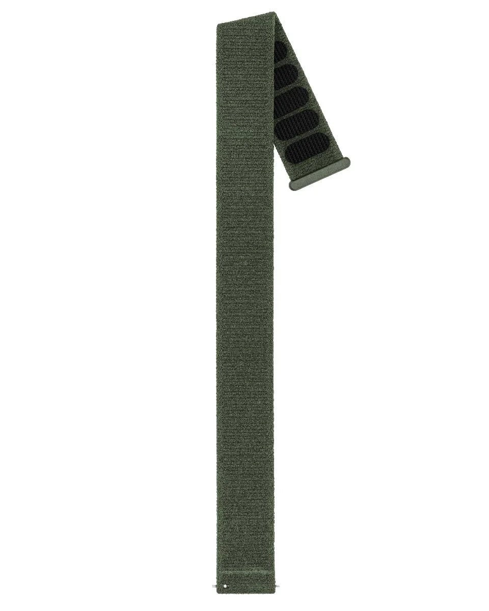 Hirsch Vocem Hook-and-Loop Nylon Watch Strap Green - Holben's