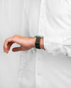 Hirsch Vocem Hook-and-Loop Nylon Watch Strap Green - Holben's