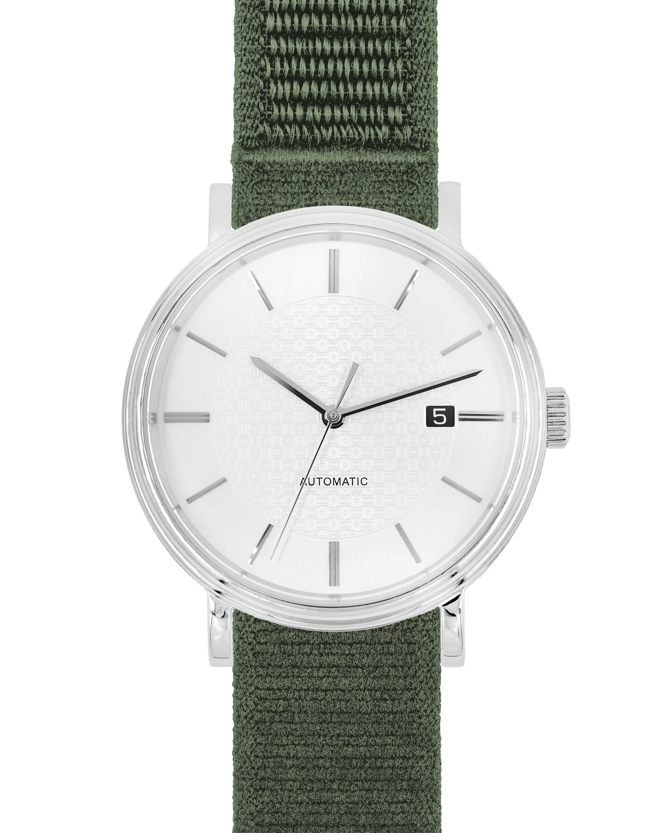 Hirsch Vocem Hook-and-Loop Nylon Watch Strap Green - Holben's