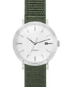 Hirsch Vocem Hook-and-Loop Nylon Watch Strap Green - Holben's