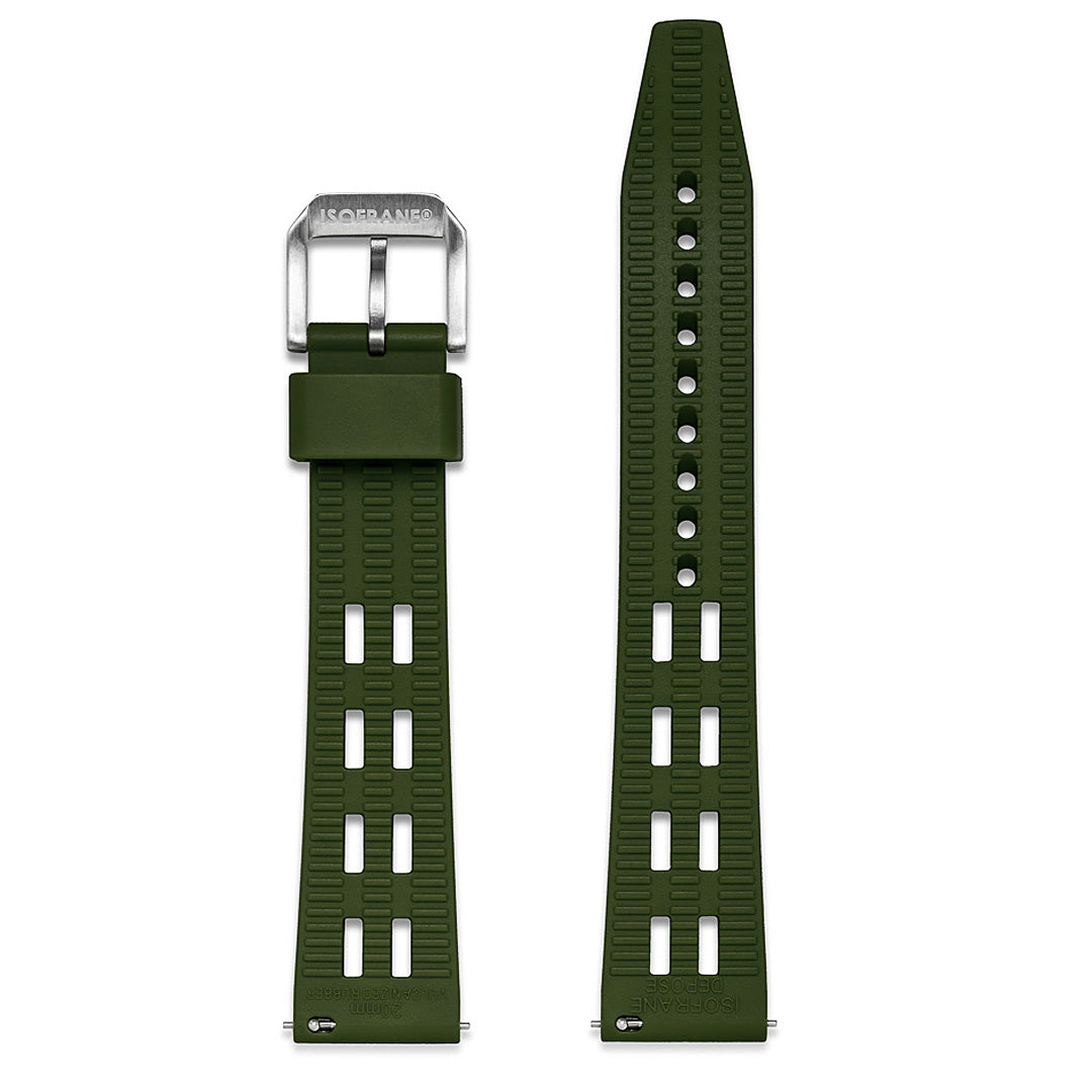 ISOfrane VS 1969 Rubber Watch Strap Green - Holben's