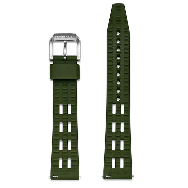 ISOfrane VS 1969 Rubber Watch Strap Green - Holben's