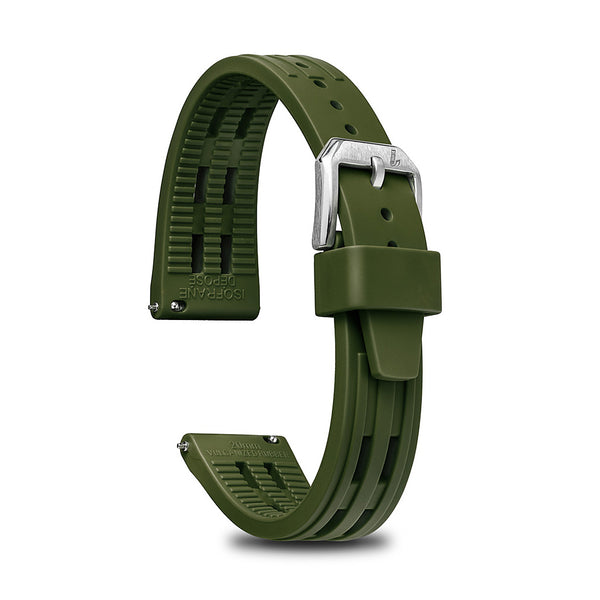 ISOfrane VS 1969 Rubber Watch Strap Green - Holben's