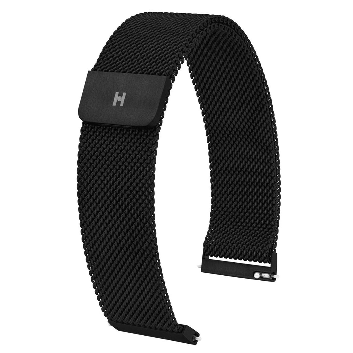 Hirsch Milanaise Black Stainless Steel Mesh Watch Bracelet - Holben's