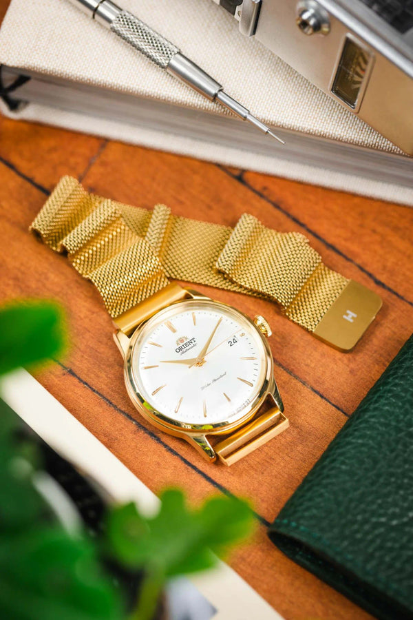 Hirsch Milanaise Mesh Gold Steel Watch Bracelet - Holben's