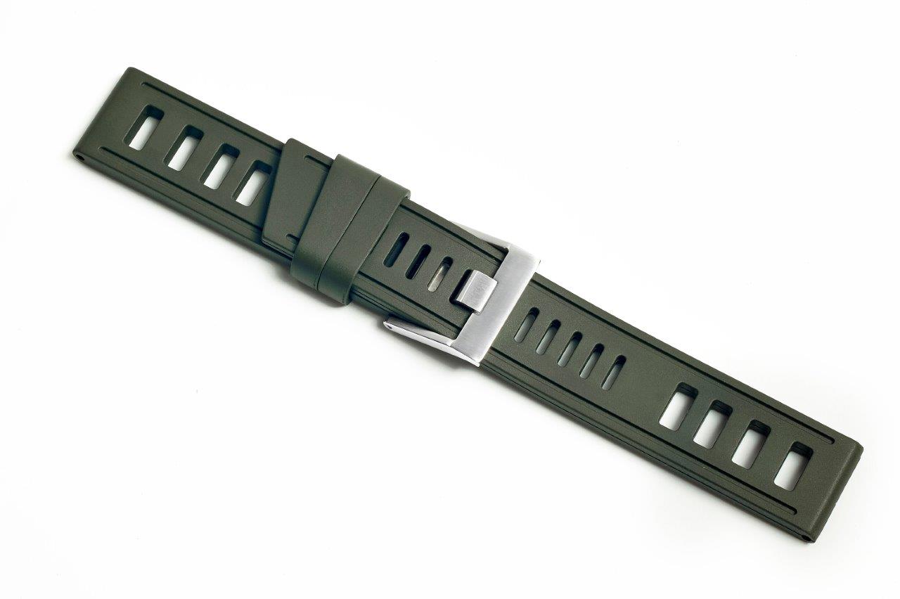 ISOfrane NATO Green Rubber Watch Strap | Holben's