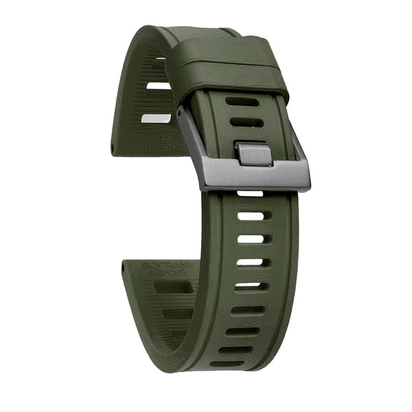 ISOfrane NATO Green Rubber Watch Strap | Holben's