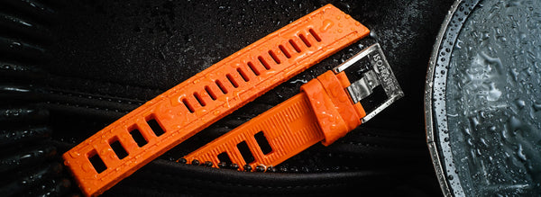 ISOfrane Orange Rubber Watch Strap | Holben's