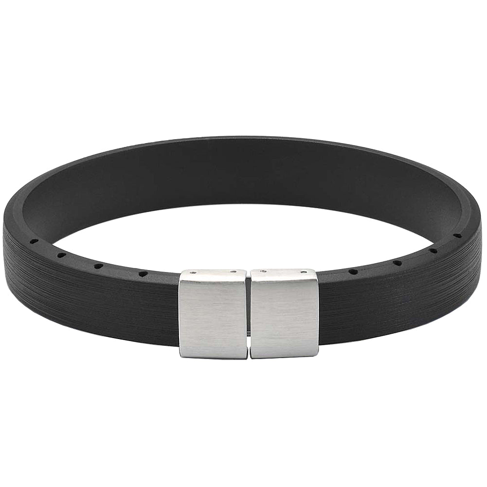 Bonetto Cinturini BON 5 Black Rubber Bracelet - Holben's Fine Watch Bands