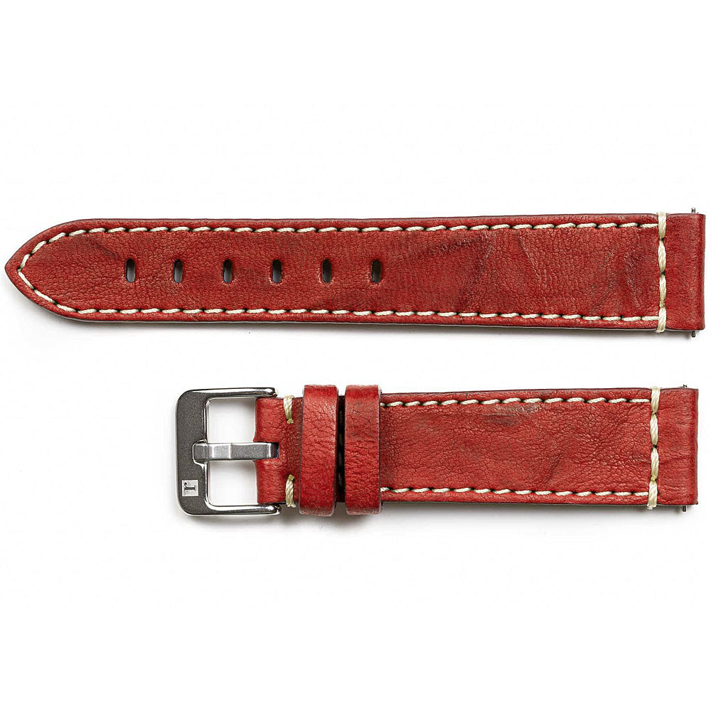 ColaReb Parma Red Sheepskin Leather Watch Strap - Holben's Fine Watch Bands