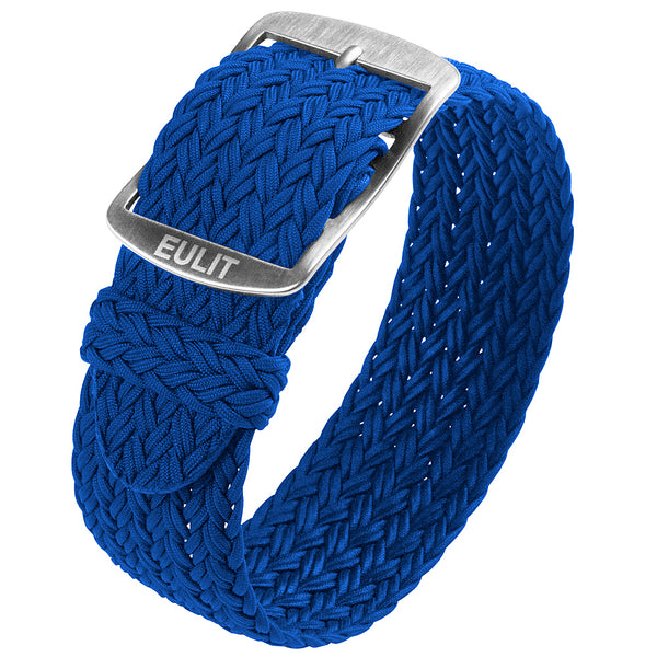 EULIT Perlon Atlantic Royal Blue Watch Strap - Holben's Fine Watch Bands