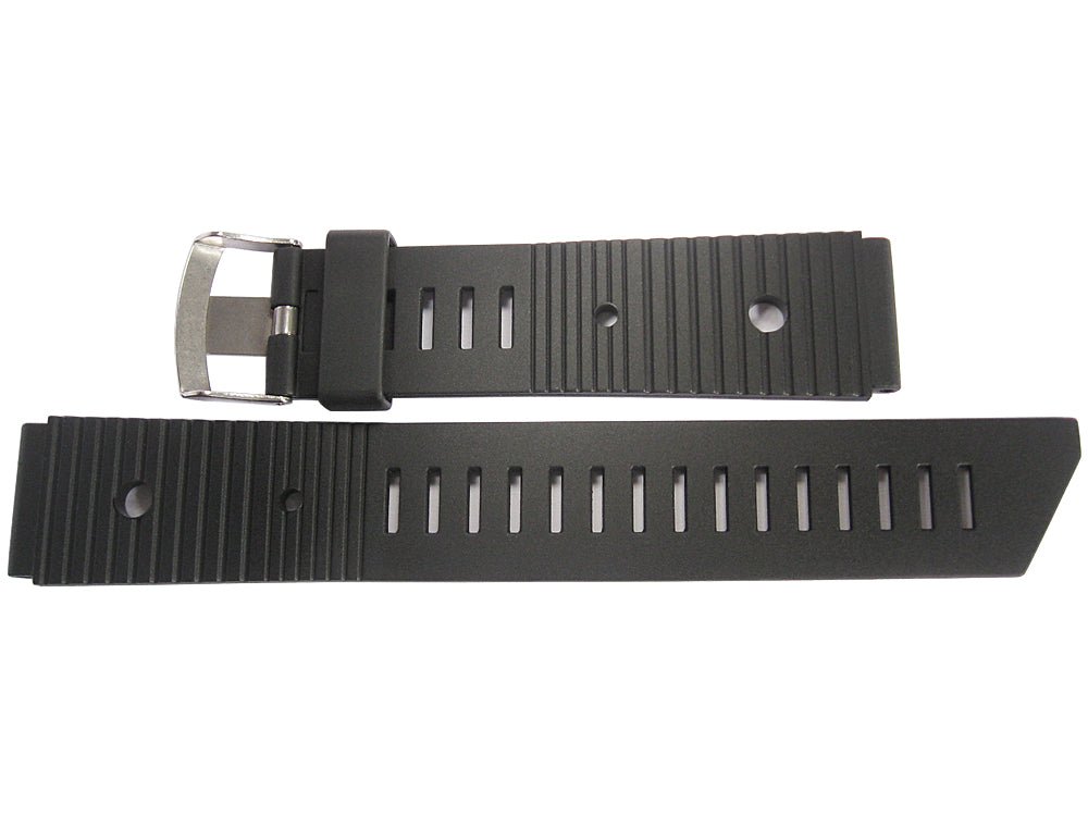 Bonetto Cinturini 281 Black NBR Rubber Watch Band Strap