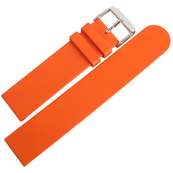 Bonetto Cinturini 270 Orange Rubber Watch Strap - Holben's Fine Watch Bands