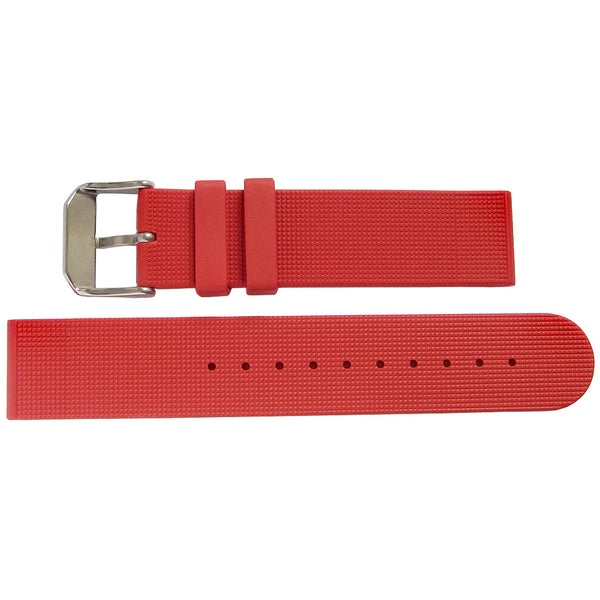 Bonetto Cinturini 270 Red Rubber Watch Strap - Holben's Fine Watch Bands