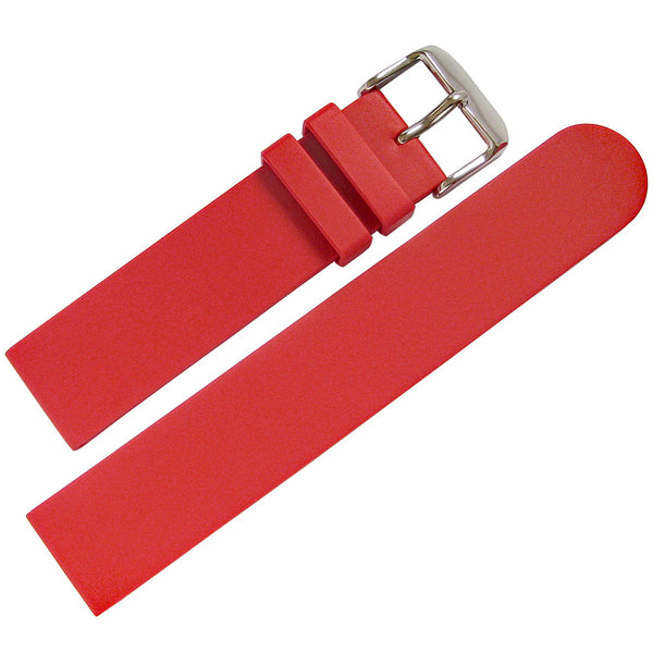 Bonetto Cinturini 270 Red Rubber Watch Strap - Holben's Fine Watch Bands