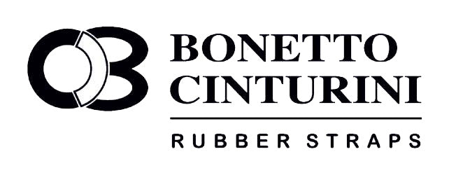 Bonetto Cinturini 281 Black Rubber Watch Strap