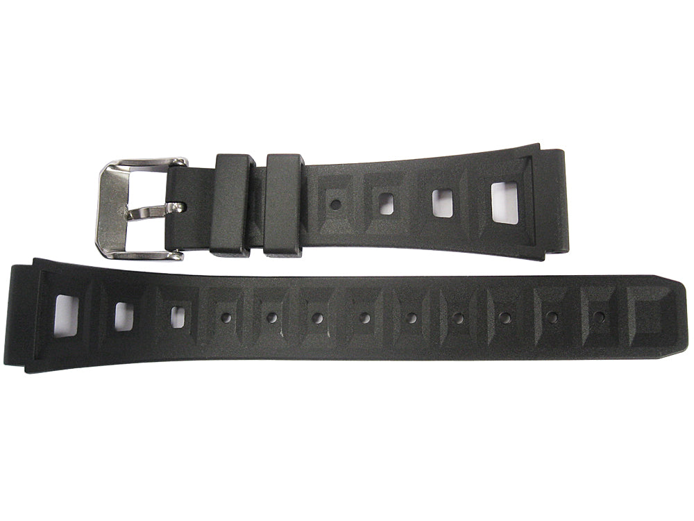 Bonetto Cinturini 295 Black Rubber Watch Strap - Holben's Fine Watch Bands