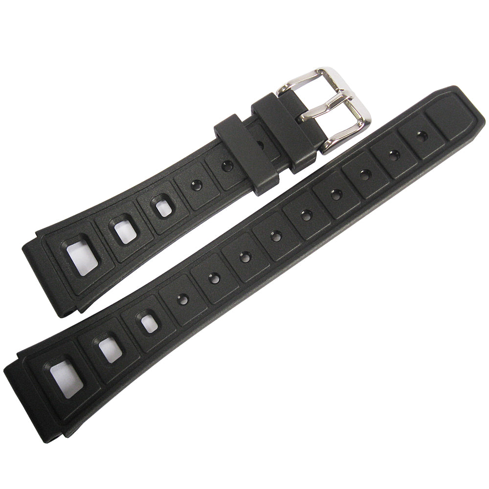 Bonetto Cinturini 295 Black Rubber Watch Strap - Holben's Fine Watch Bands