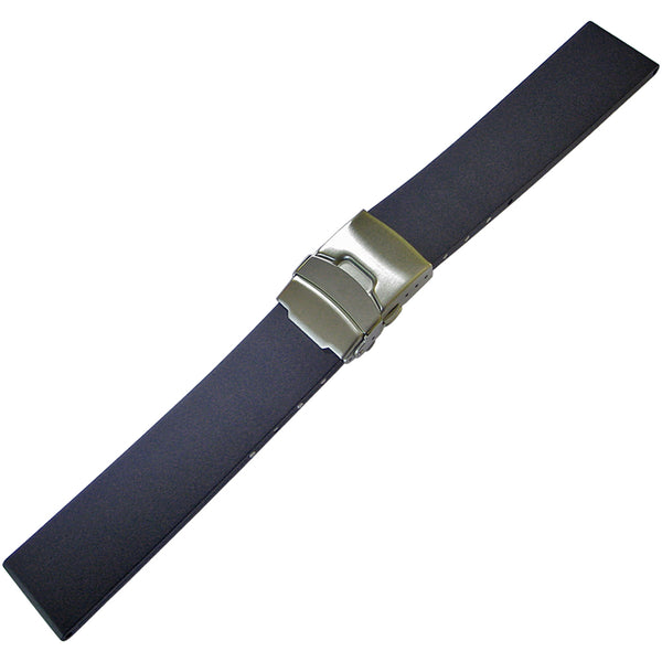 Bonetto Cinturini 300L Night Blue Rubber Watch Strap - Holben's Fine Watch Bands